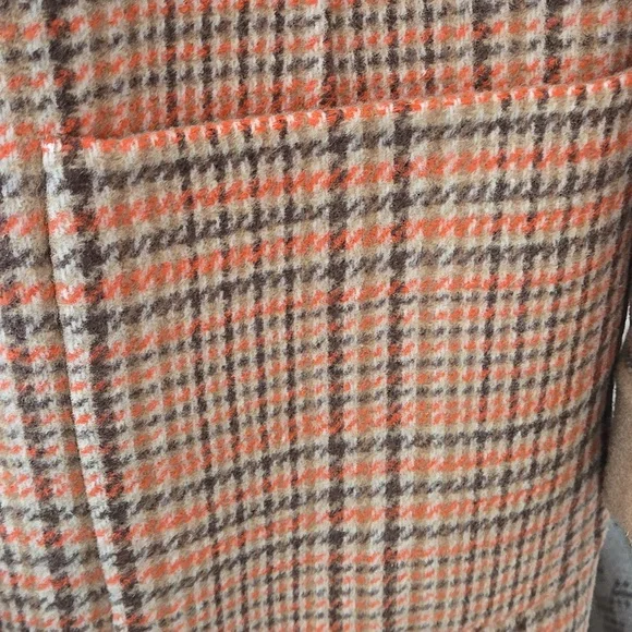 Talbots Campfire Plaid Wool Blend Trench Coat Size 12 NWOT - Picture 5 of 15